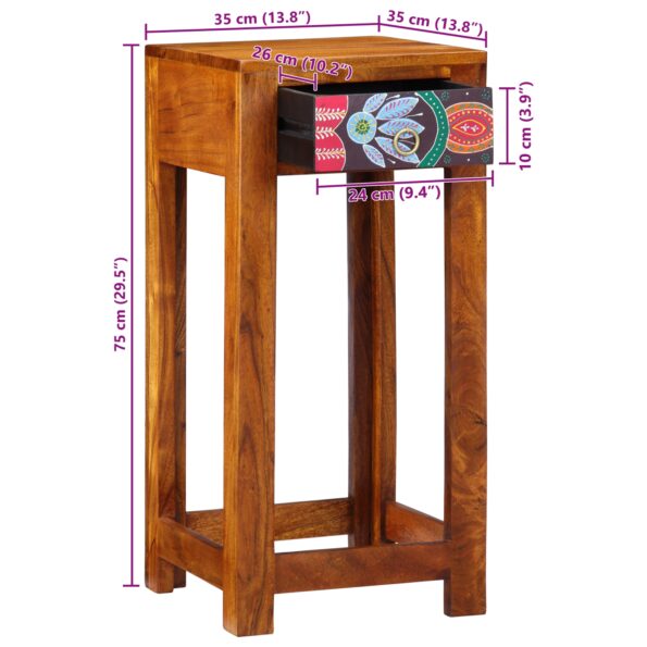 vidaXL Telefónny stojan 35x35x75 cm Zdravé drevo akácia – Obrázok 12