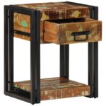 vidaXL Nočný stolík 40x35x50 cm zo starého masívu – Obrázok 3