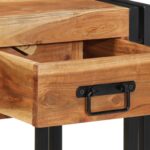 vidaXL Nočné stolíky 2 ks 40x35x50 cm z akáciového masívneho dreva – Obrázok 10