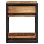 vidaXL Nočné stolíky 2 ks 40x40x50 cm z masívneho akáciového dreva – Obrázok 8