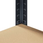 vidaXL 5-vrstvová úložná polica antracitová oceľ a spracované drevo – Obrázok 10