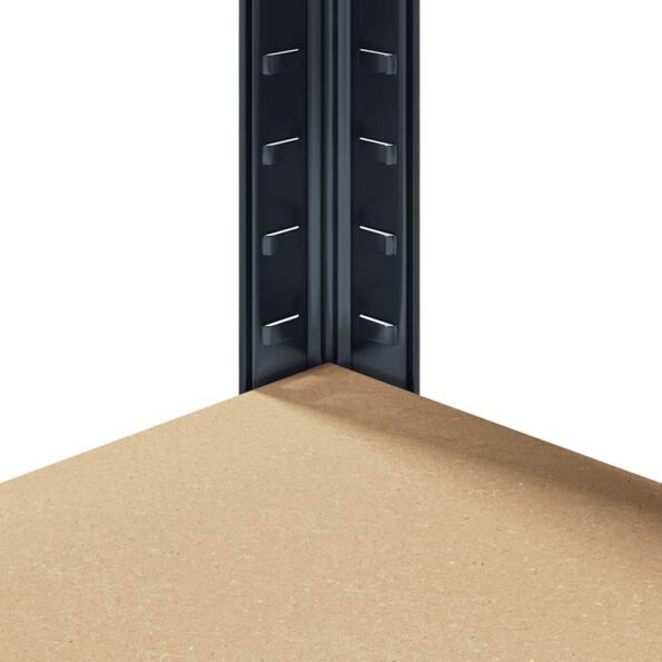 vidaXL 5-vrstvová úložná polica antracitová oceľ a spracované drevo – Obrázok 10