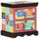 vidaXL Nočný stolík Viac farieb 40x35x45 cm Vyrobené z dreva