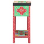 vidaXL Konzolový stôl s zásuvkami Viacfarebný z umelého dreva – Obrázok 3