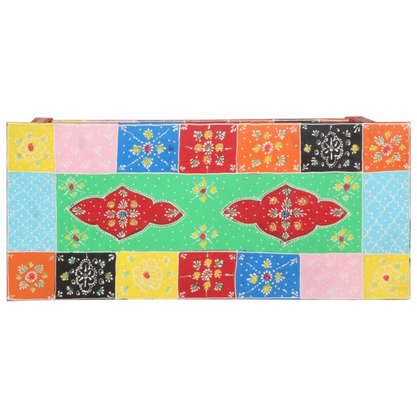 vidaXL Konzolový stôl s zásuvkami Viacfarebný z umelého dreva – Obrázok 5