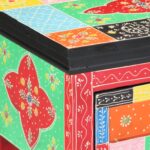 vidaXL Konzolový stôl s zásuvkami Viacfarebný z umelého dreva – Obrázok 7