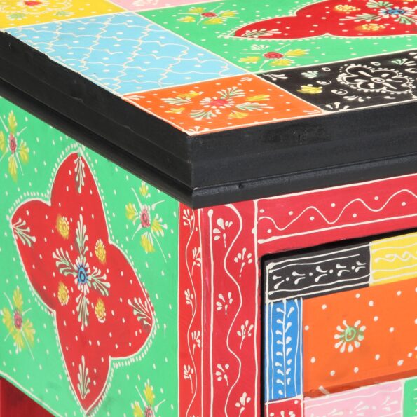 vidaXL Konzolový stôl s zásuvkami Viacfarebný z umelého dreva – Obrázok 7