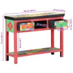 vidaXL Konzolový stôl Viac farieb 100x30x75 cm Masívne mango – Obrázok 12