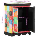 vidaXL Konzolový stôl s poličkou s dverami Viacfarebný 50 x 30 x 70 cm – Obrázok 11