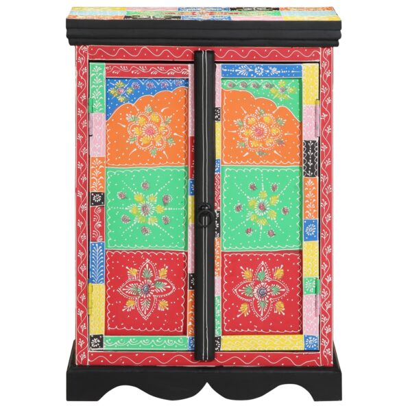 vidaXL Konzolový stôl s poličkou s dverami Viacfarebný 50 x 30 x 70 cm – Obrázok 2
