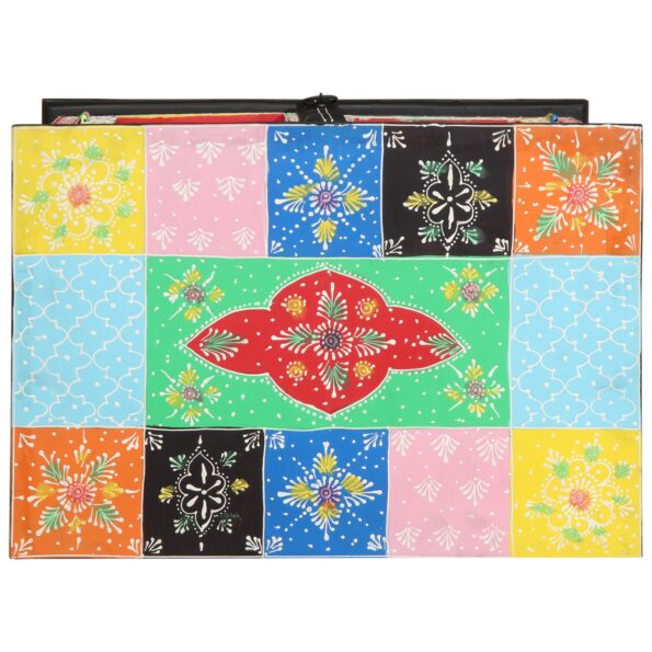 vidaXL Konzolový stôl s poličkou s dverami Viacfarebný 50 x 30 x 70 cm – Obrázok 5
