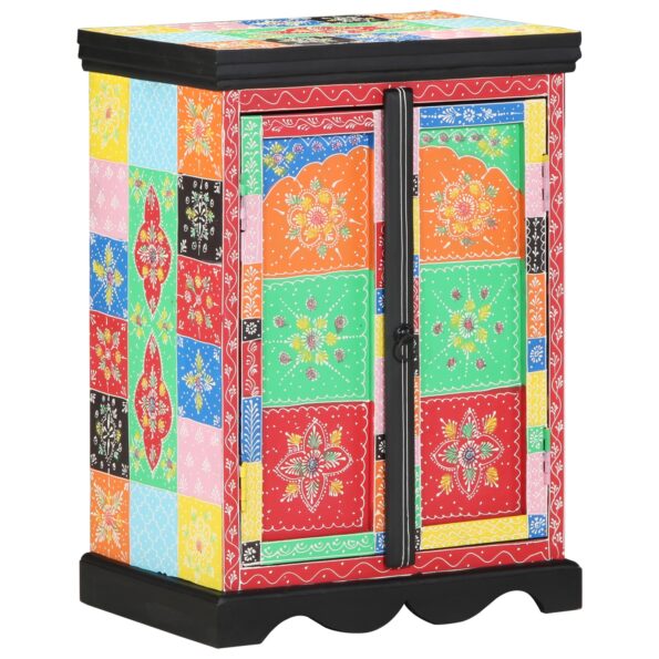 vidaXL Konzolový stôl s poličkou s dverami Viacfarebný 50 x 30 x 70 cm – Obrázok 6