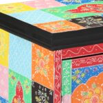 vidaXL Konzolový stôl s poličkou s dverami Viacfarebný 50 x 30 x 70 cm – Obrázok 7