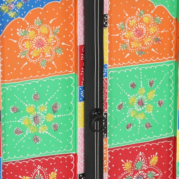vidaXL Konzolový stôl s poličkou s dverami Viacfarebný 50 x 30 x 70 cm – Obrázok 8