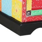vidaXL Konzolový stôl s poličkou s dverami Viacfarebný 50 x 30 x 70 cm – Obrázok 9