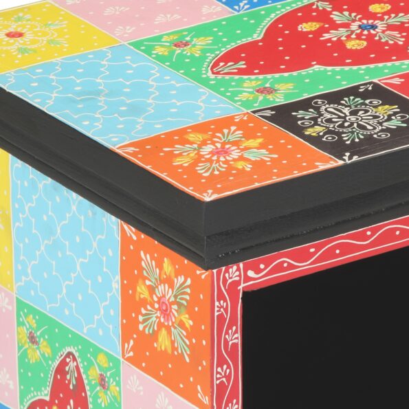 vidaXL Televízny stolík Farebný 80x35x50 cm Masívne mango – Obrázok 7