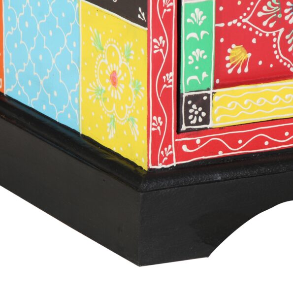 vidaXL Televízny stolík Farebný 80x35x50 cm Masívne mango – Obrázok 9