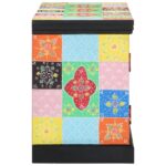 vidaXL TV skrinka Viac farieb 100x35x50 cm Masívne mango – Obrázok 3