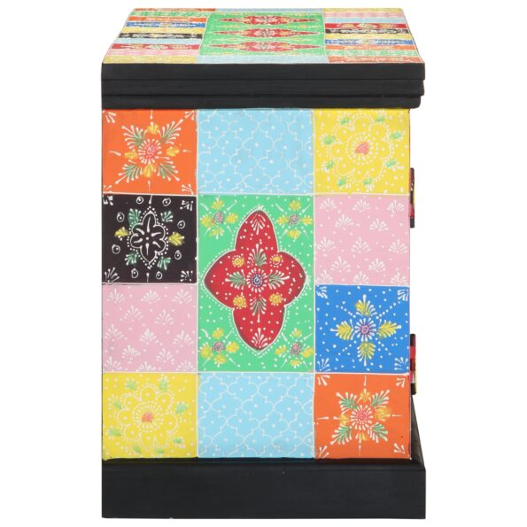 vidaXL TV skrinka Viac farieb 100x35x50 cm Masívne mango – Obrázok 3