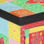 vidaXL TV skrinka Viac farieb 100x35x50 cm Masívne mango – Obrázok 7