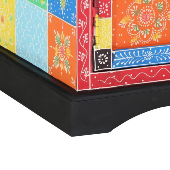 vidaXL TV skrinka Viac farieb 100x35x50 cm Masívne mango – Obrázok 9