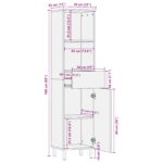 vidaXL Kúpeľňové skrinky Prírodná akácia Pevné akáciové drevo Pravidelná – Obrázok 11