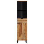 vidaXL Kúpeľňové skrinky Prírodná akácia Pevné akáciové drevo Pravidelná – Obrázok 3