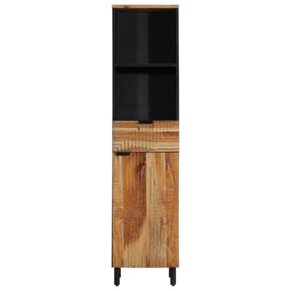 vidaXL Kúpeľňové skrinky Prírodná akácia Pevné akáciové drevo Pravidelná – Obrázok 3