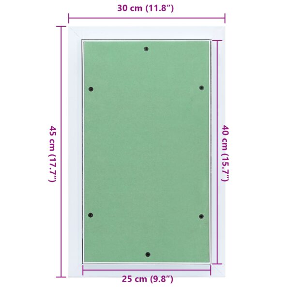 vidaXL Access Panel Zelená a strieborná 30 x 45 cm – Obrázok 10