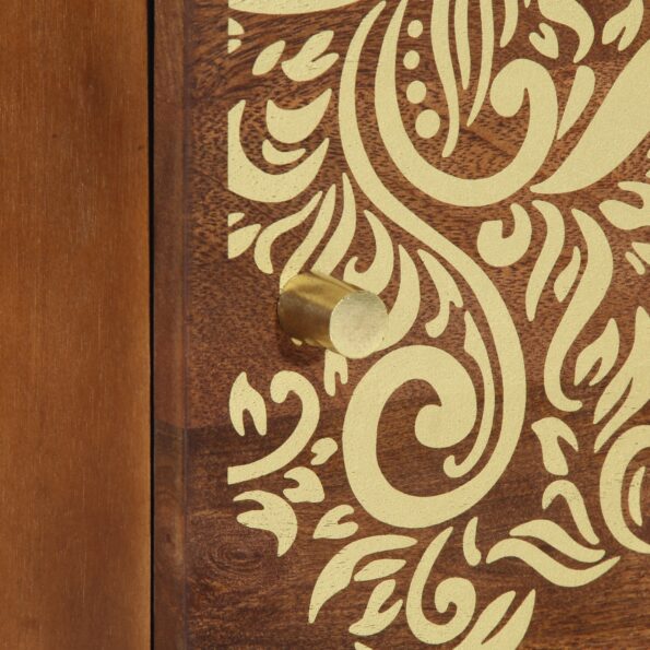 vidaXL Nočné stolíky Medová hnedá Masívne drevo Stredná Dekorácie – Obrázok 8