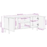 vidaXL TV skrinka 105x33x46 cm z masívneho mangového dreva – Obrázok 10