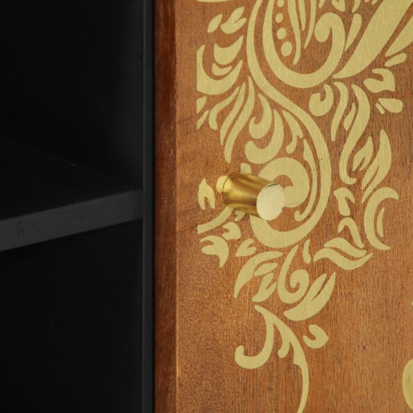 vidaXL TV skrinka 105x33x46 cm z masívneho mangového dreva – Obrázok 7