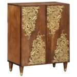 vidaXL Skriňa 60x33x75 cm Pevné mango drevo