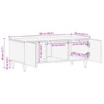 vidaXL Konferenčný stolík 100x54x40 cm z masívneho mango dreva – Obrázok 10