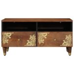 vidaXL Konferenčný stolík 80x54x40 cm z masívneho mangového dreva – Obrázok 3