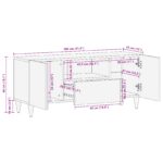 vidaXL TV skrinka 105x33x46 cm z masívneho mangového dreva – Obrázok 10