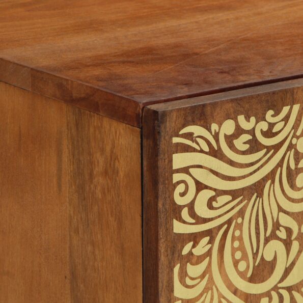 vidaXL TV skrinka 105x33x46 cm z masívneho mangového dreva – Obrázok 6