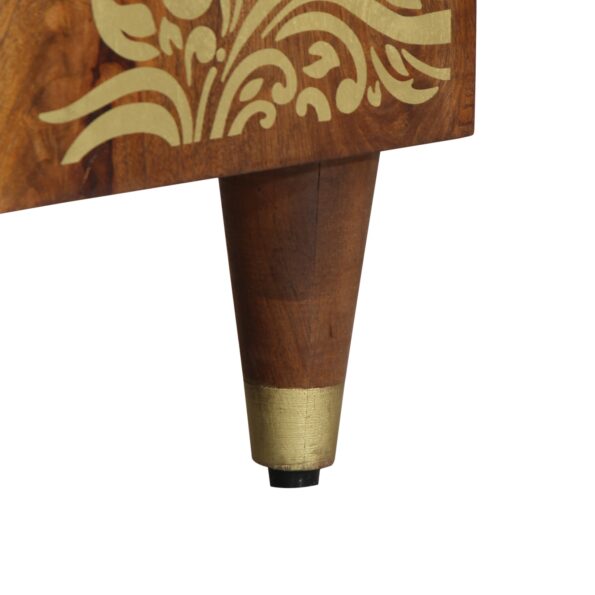 vidaXL TV skrinka 105x33x46 cm z masívneho mangového dreva – Obrázok 8