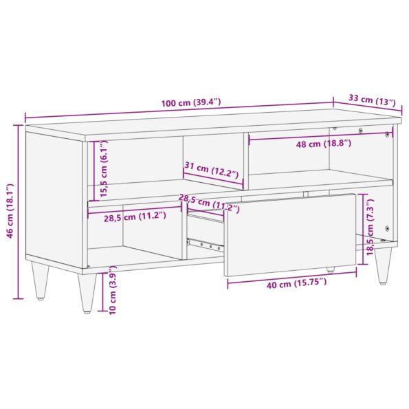 4018752_10.jpg vidaXL TV skrinka 100x33x46 cm z masívneho mango – Obrázok 10