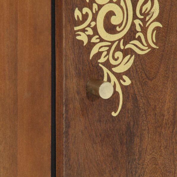 vidaXL Kúpeľňová nástenná skriňa 38x33x48 cm z silného mangového dreva – Obrázok 7