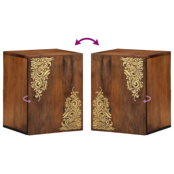 vidaXL Kúpeľňová nástenná skriňa 38x33x48 cm z silného mangového dreva – Obrázok 9