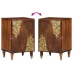 vidaXL Kúpeľňová skrinka 38x33x58 cm z masívneho mango dreva – Obrázok 10