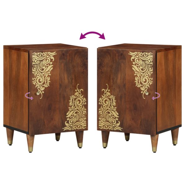 vidaXL Kúpeľňová skrinka 38x33x58 cm z masívneho mango dreva – Obrázok 10