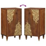 vidaXL Bočný stôl 40x33x75 cm Pevné drevo Mango – Obrázok 10