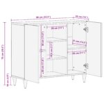 vidaXL Konferenčný stolík 90x33x75 cm Masívne drevo manga – Obrázok 10