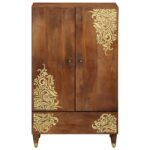 vidaXL vysoká skriňa 60x33x100 cm pevná mangová – Obrázok 3