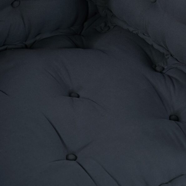 vidaXL Záhradný gauč s opierkou a zádovou opierkou z antracitovej textílie – Obrázok 5