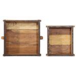 vidaXL Podnos 2 pcs Hnedá 29 x 31 x 10 cm Masívne obnovené drevo – Obrázok 10