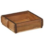 vidaXL Podnos 2 pcs Hnedá 29 x 31 x 10 cm Masívne obnovené drevo – Obrázok 5