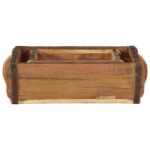 vidaXL Podnos 2 pcs Hnedá 29 x 31 x 10 cm Masívne obnovené drevo – Obrázok 7